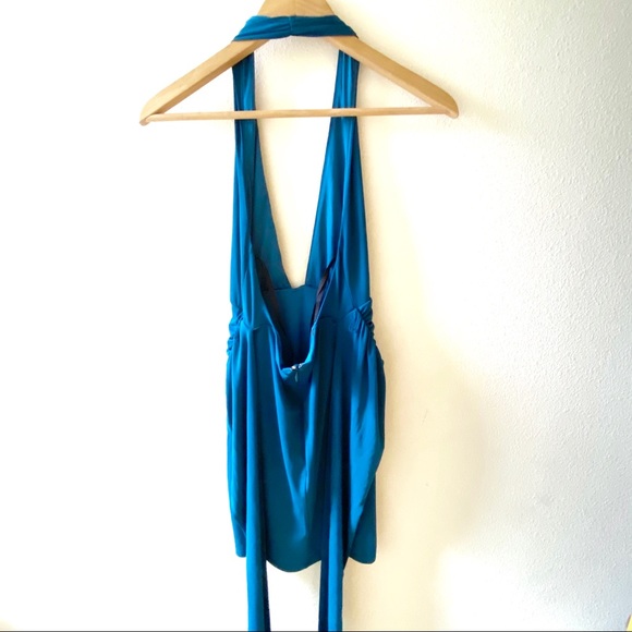 NWT Nasty Gal teal halter dress - Picture 4 of 7
